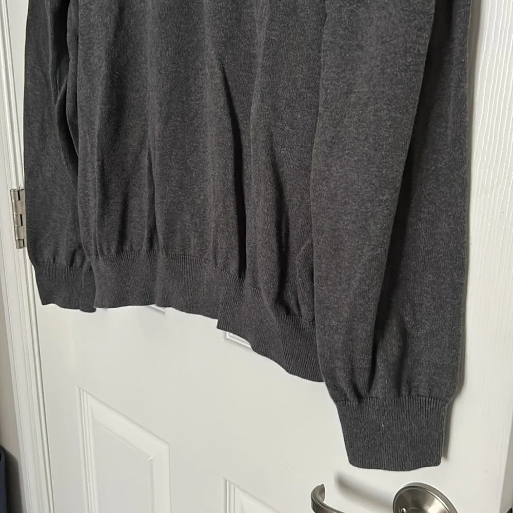 Tommy Hilfiger gray sweater v Neck premium cotton xl - Picture 4 of 5